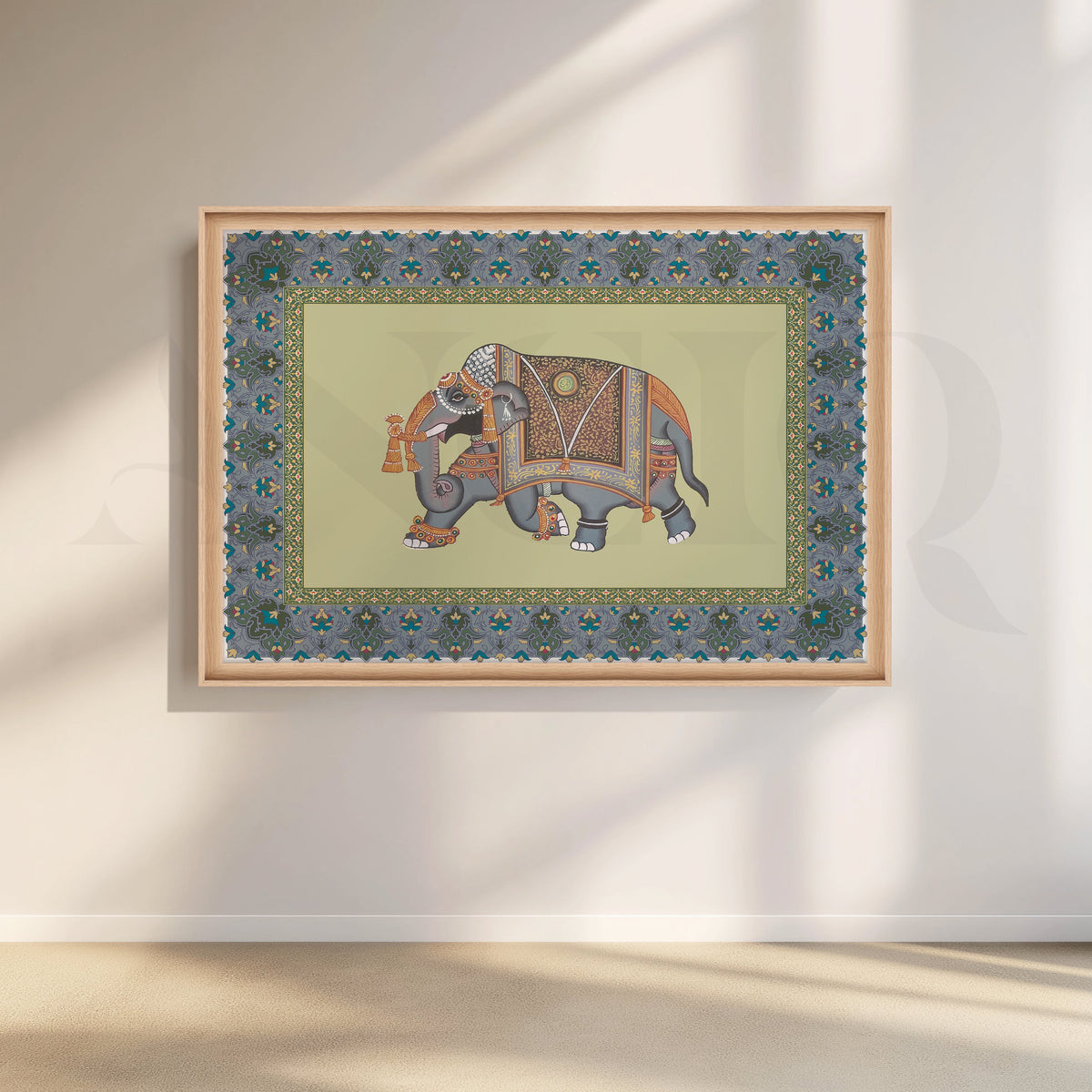 Traditional Indian Elephant Canvas Artwork – Asha Art Studio – Image 5