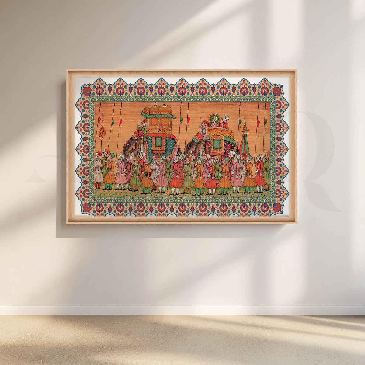Traditional Indian Elephant Procession Artwork – Asha Art Studio – Image 5