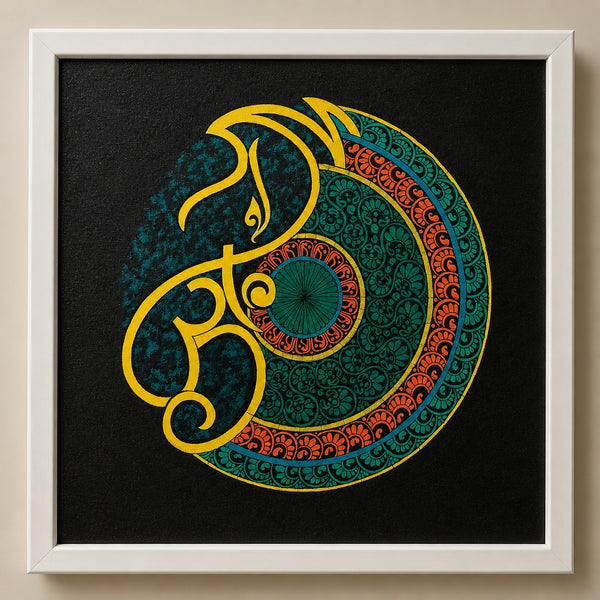 Om Mandala, acrylic