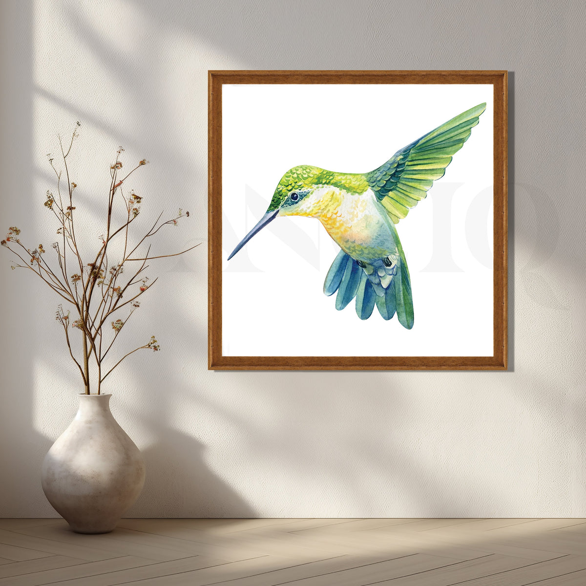 Playful Hummingbirds Canvas Artwork – Asha Art Studio – Image 6