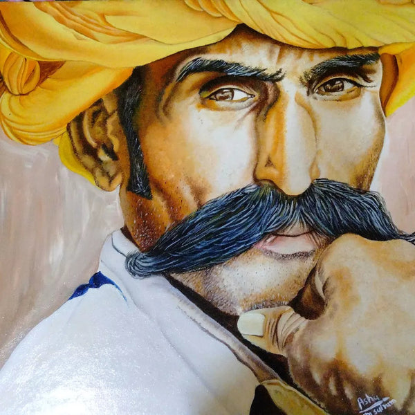 Rajasthani Chhora, oil on canvas