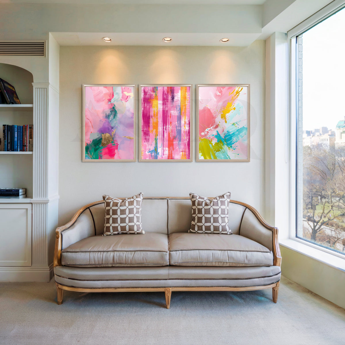 Candy Cloud Abstracts Gallery Wall – Set of 3 Artworks – Asha Art Studio – Image 4