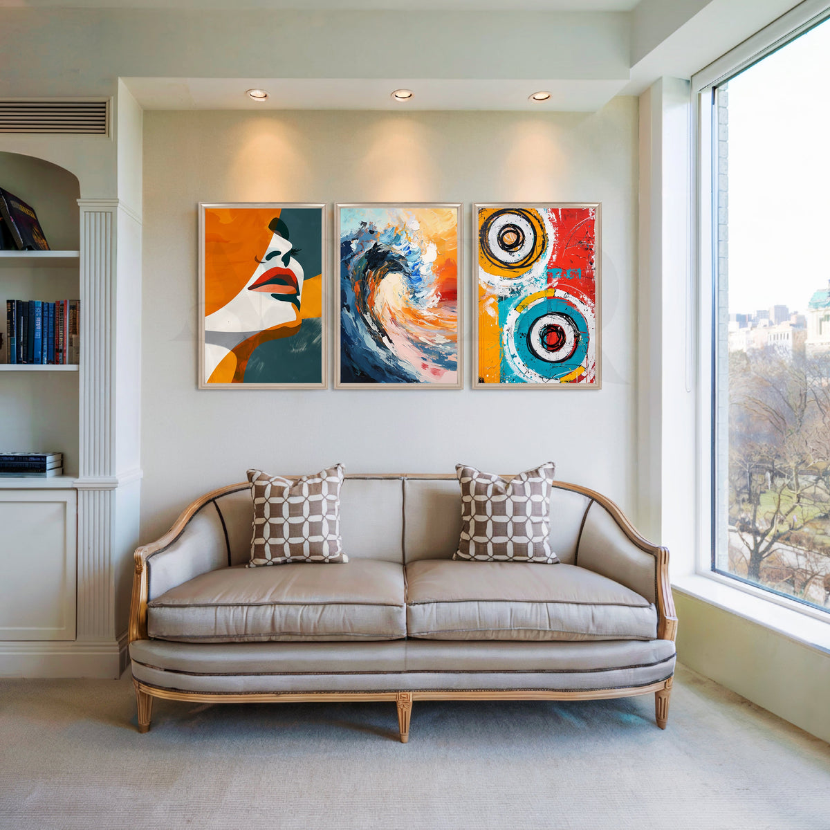 Modern Waves & Muse Gallery Wall – Set of 3 Artworks – Asha Art Studio – Image 4