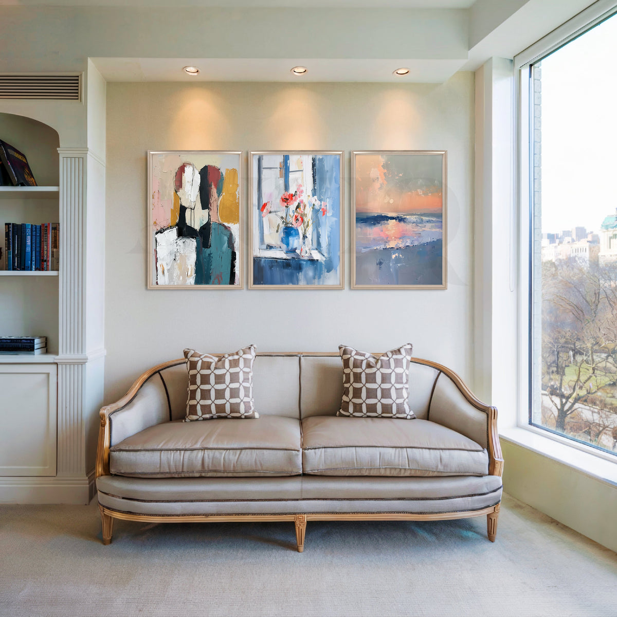 Soft Horizon Harmony Gallery Wall – Set of 3 Artworks – Asha Art Studio – Image 4