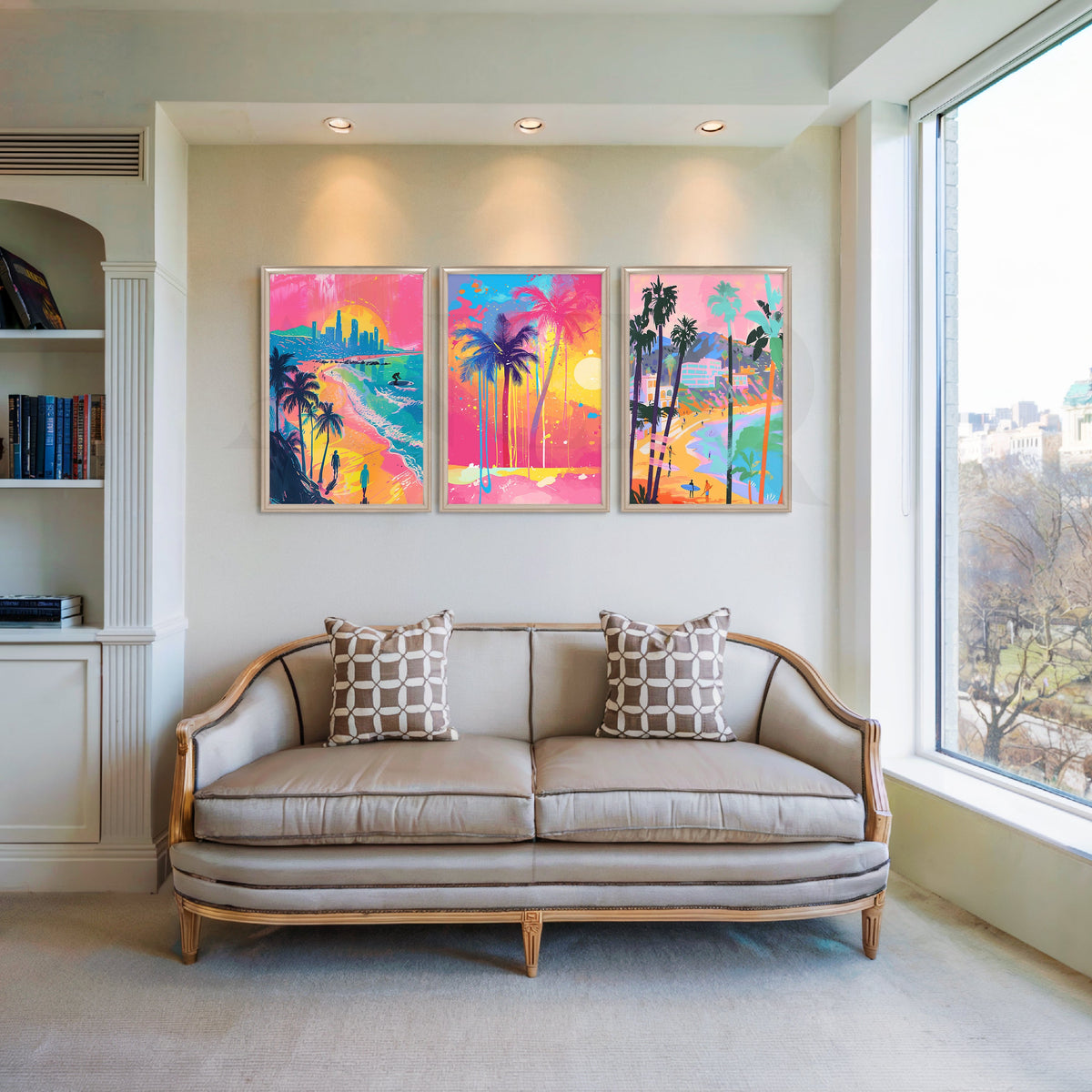 Neon Coastline Escape Gallery Wall – Set of 3 Artworks – Asha Art Studio – Image 4