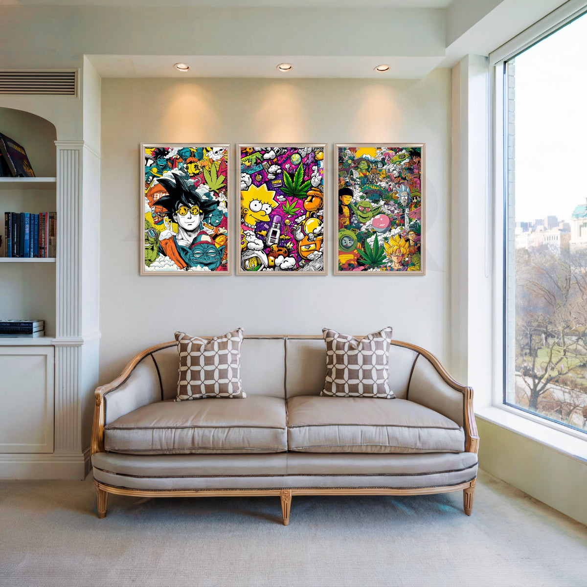 Pop Culture Chaos Gallery Wall – Set of 3 Artworks – Asha Art Studio – Image 4